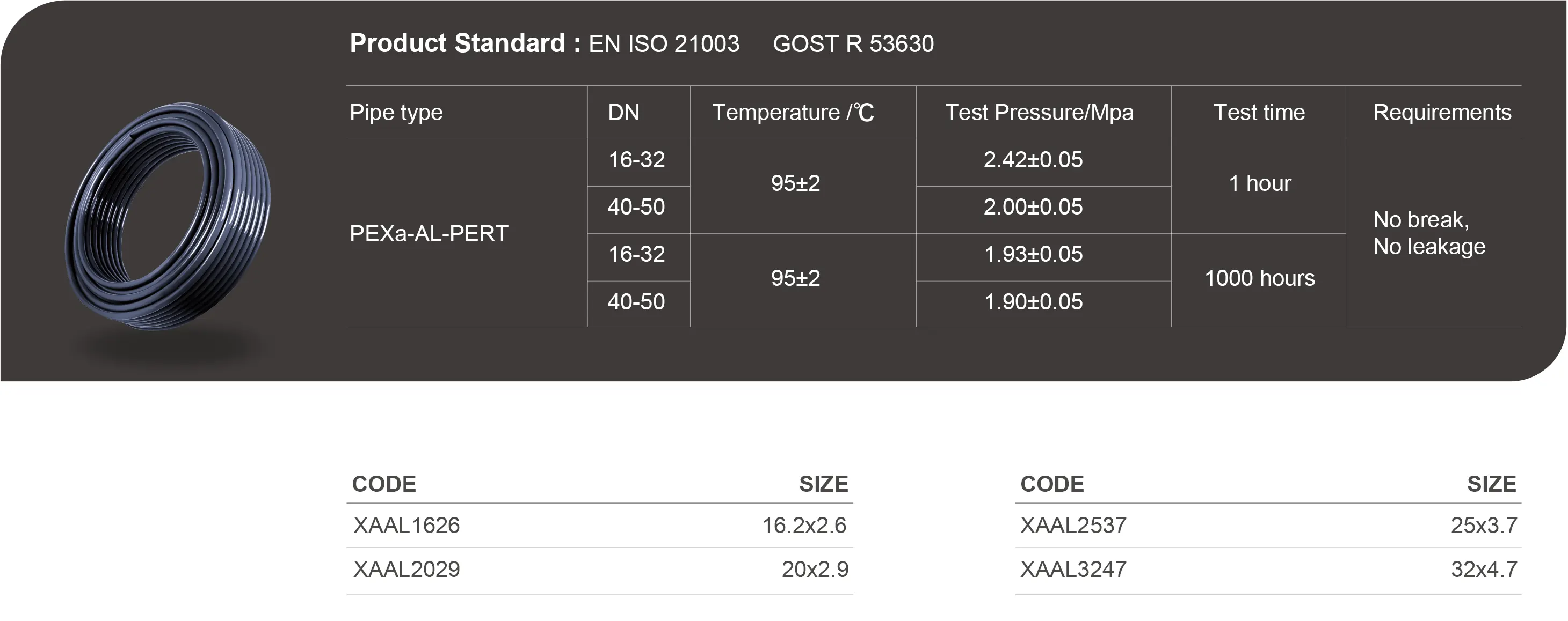 PEXA-AL-PERT<br> PIPE 